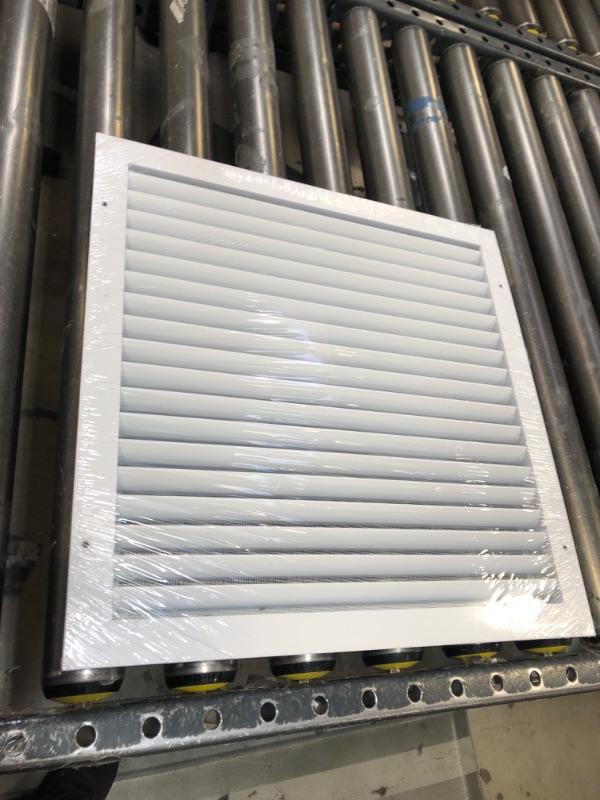 Photo 2 of 13.9"w X 13.9"h Shed Vent, Hon&Guan Aluminum Alloy Gable Vent, Door Vents For Interior Doors Dryer Vent Covers For Wall House[Outer Dimensions: 16"x 16"h]. 16" x 16" Aluminum Alloy