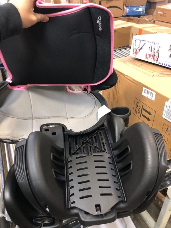 Photo 2 of Evenflo GoTime LX High Back Booster Car Seat High Back Terrain Pink