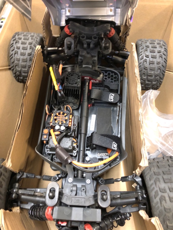 Photo 5 of ARRMA RC Truck 1/10 VORTEKS 4X4 3S BLX Stadium Truck RTR (Batteries and Charger Not Included), Purple, ARA4305V3T2 - missing parts 