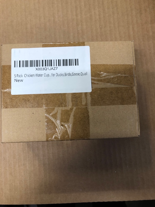 Photo 1 of ?5 Pack ? Chicken Water Cups 3/8 Inch Automatic Chicken Water Feeder Chicken Water Bowls Chicken Waterer Chicken Water Feeder Poultry Waterer Feeder Kit for Ducks,Birds,Geese,Quail