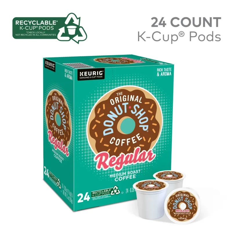 Photo 1 of 24pods --exp date 03/2025  The Original Donut Shop, Regular Medium Roast K-Cup Coffee Pods, 24 Count
