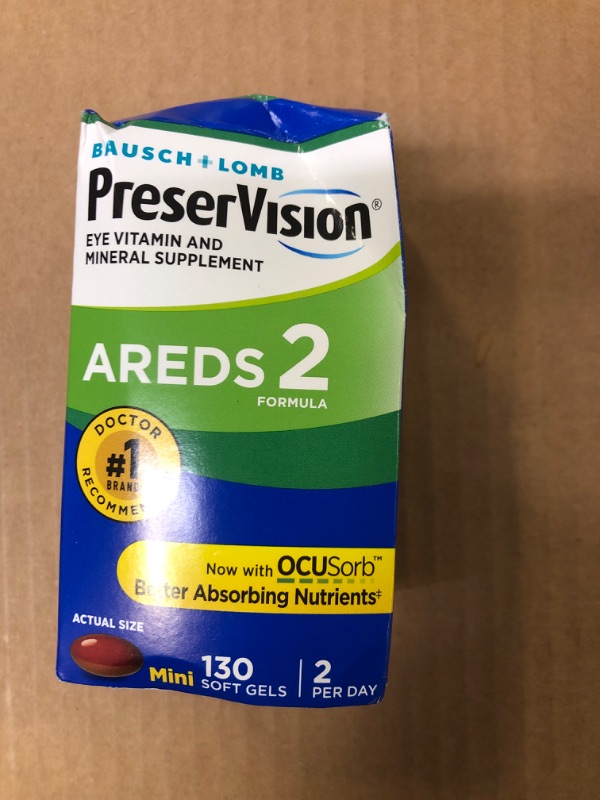 Photo 2 of PreserVision AREDS 2 Eye Vitamin & Mineral Supplement, Contains Lutein, Vitamin C, Zeaxanthin, Zinc & Vitamin E, 130 Softgels (Packaging May Vary) 130 Count (Pack of 1) ex may 2025