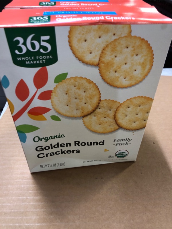 Photo 3 of 365 by Whole Foods Market, Organic Golden Round Crackers, 12 Ounce pack of 2 12/18/2023