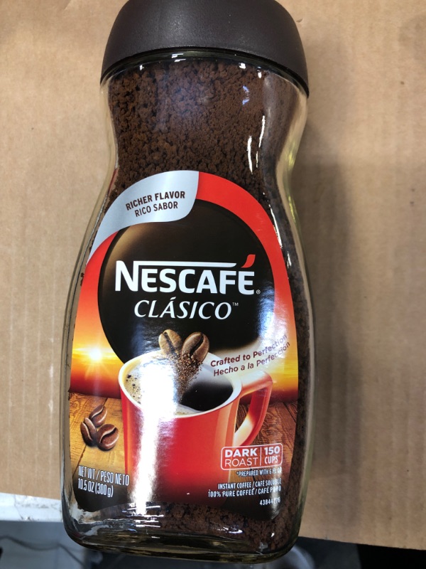 Photo 2 of (8 Pack) NESCAFE CLASICO Dark Roast Instant Coffee 10.5 oz Jar ex july 31 2025