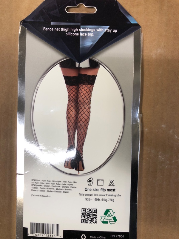 Photo 3 of Fence Net Thigh High Black O/s BLACK 