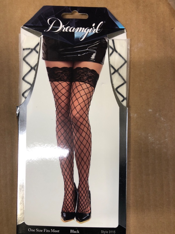 Photo 2 of Fence Net Thigh High Black O/s BLACK 