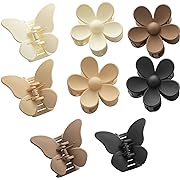 Photo 1 of 8Pcs Large Hair Claw Clips, Claw Clips for Thick Hair, Neutral Square Claw Clip, Big Matte Hair Clip Strong Jaw Clips, Butterfly Non-slip Hair Clips for Women’s Thin Hair (2 Styles