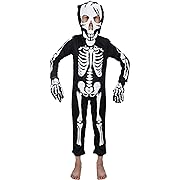 Photo 1 of Boys Size XL--FREE BEAUTY Skeleton Costume with Glow-in-The-Dark for kidsHalloween Party Dress for Girls/Boys (XL)
