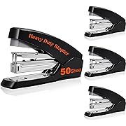 Photo 1 of Tenceur 4 Pack Heavy Duty Stapler 50 Sheet Stapler Heavy Duty Desktop Stapler Staplers for Desk Capacity Portable Handheld Staplers, for Desk Home Office School