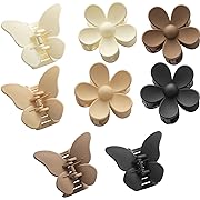 Photo 1 of 8Pcs Large Hair Claw Clips, Claw Clips for Thick Hair, Neutral Square Claw Clip, Big Matte Hair Clip Strong Jaw Clips, Butterfly Non-slip Hair Clips for Women’s Thin Hair