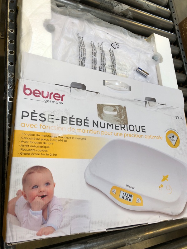 Photo 1 of Beurer BY80 Digital Baby Scale, Infant Scale for Weighing in Pounds, Ounces, or Kilograms up to 44 lbs, Newborn Scale with Hold Function, Pet Scale for Cats and Dogs