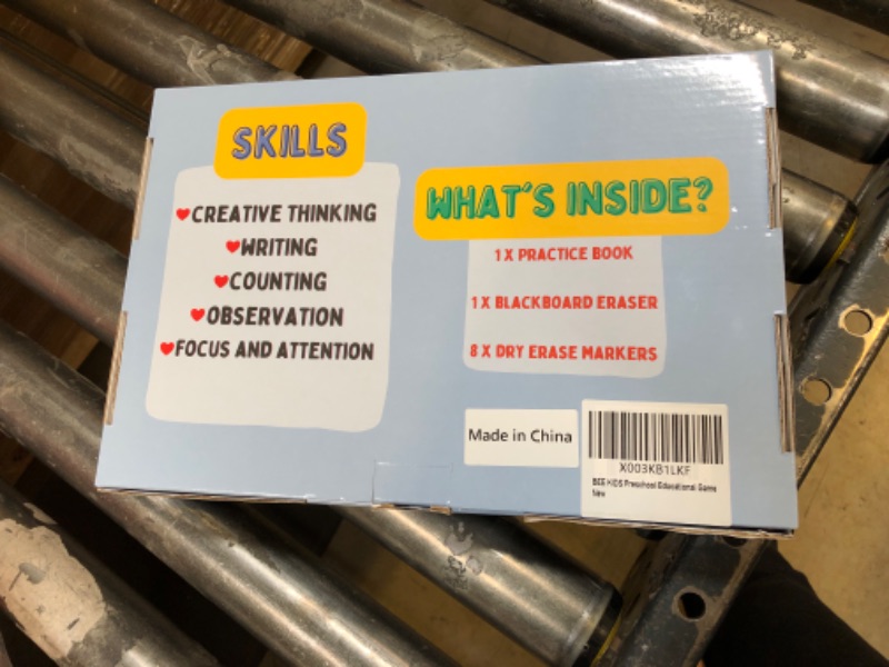 Photo 2 of BEE KIDS Preschool Dry Erase Handwriting Practice Workbook, 50 Pages of Learning Activities and Games, Alphabet Numbers Colors Shapes, Montessori Busy Book, Learn to Write Toy Gift for Boys and Girls