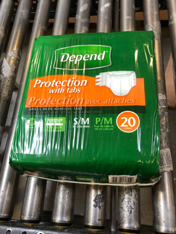 Photo 2 of Depend Protection with Tabs, [Small/Medium], Maximum Absorbency, 20-Count Package (2 Pack)