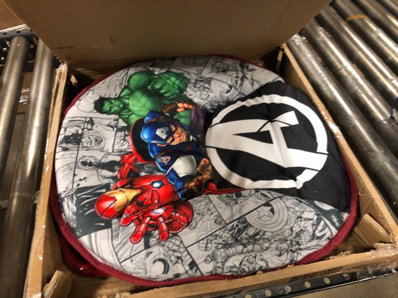 Photo 2 of Avengers Toddler 19” Folding Saucer Chair with Cushion, Metal, Ages 3+