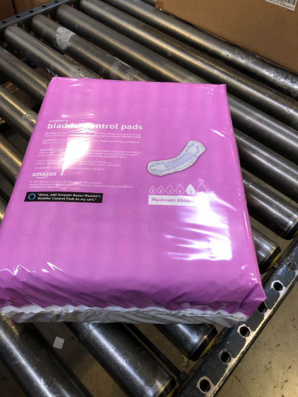 Photo 1 of Amazon Basics Incontinence, Bladder Control & Postpartum Pads for Women, Maximum Absorbency, Long Length, 39 Count (Pack of 1), (Previously Solimo)