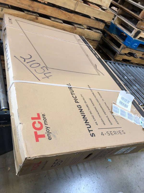 Photo 1 of TCL 55" Class 4-Series 4K UHD HDR Smart Roku TV – 55S435, 2021 Model 55 in TV Only