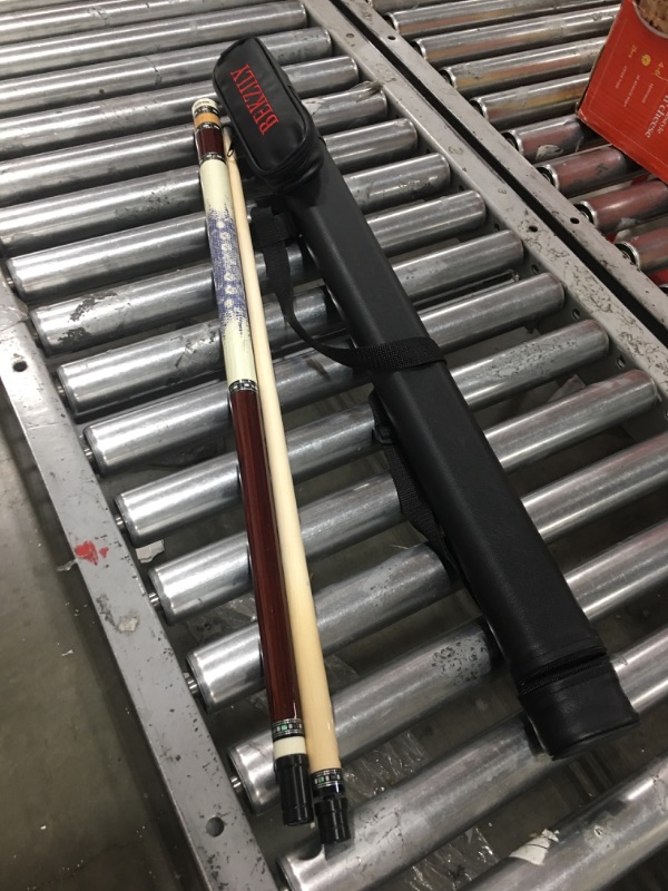 Photo 1 of *Missing Piece* 
BEKZILY 2-Piece Pool Cue Stick + Pool Cue Case with Carbon Extension Red 12.75mm