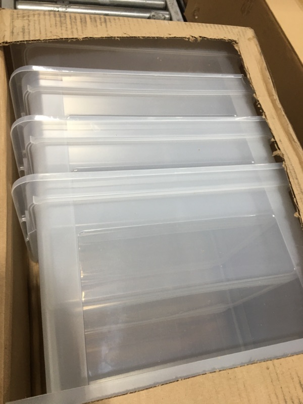 Photo 1 of 13x12 - Clear Bins x 4 With Lids 