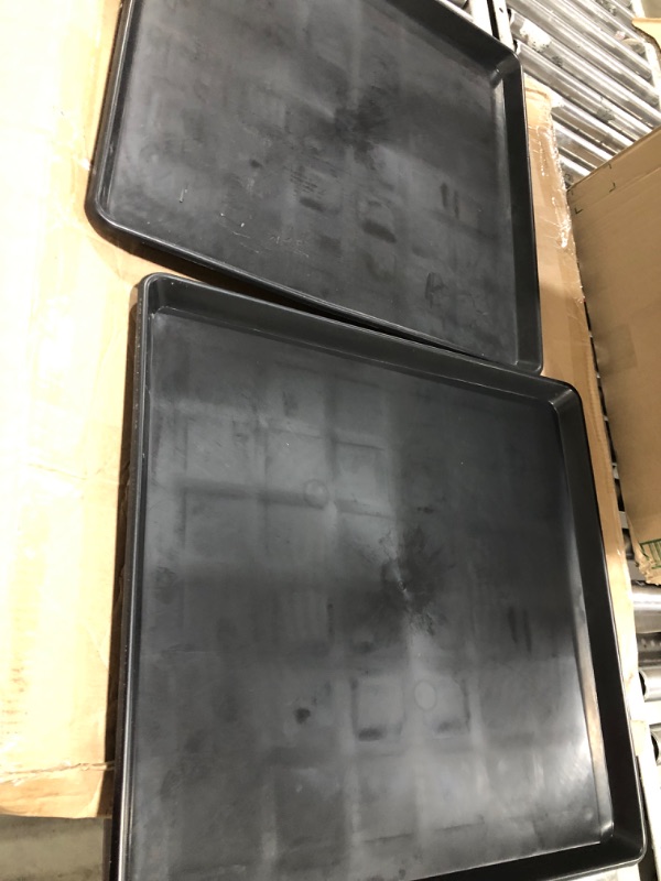 Photo 1 of 2 pack black trays unknown brand/size 