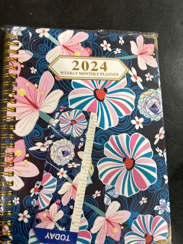 Photo 2 of 2024 Planner - 2024 Weekly & Monthly Planner with Spiral Bound, 6.2" x 8.5", Jan 2024 - Dece 2024 with Monthly Tabs, Hardcover Planner 2024 with Back Pocket, Flexible Hardcover, Thick Paper, Strong