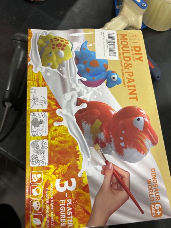 Photo 1 of Kids Crafts Set - Ceramic Painting Kit,Paint Your Own DIY Ceramic Figurines,Painting Kit DIY Toys Kids dinosaurs-B