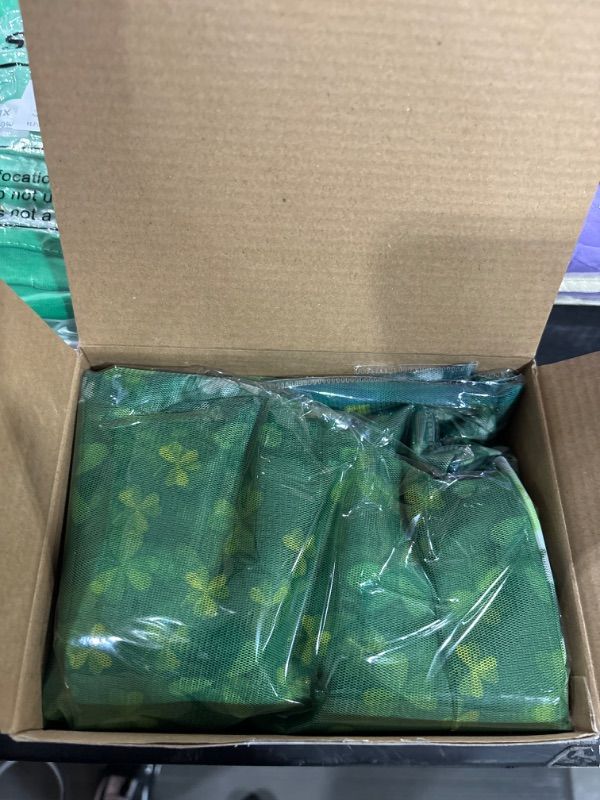 Photo 1 of 12 Pcs St. Patrick's Day Scarf for Women Green Shamrock Print Scarf Warm Long Irish Clover Silky Scarf for Saint Patrick's Parade Party Favor Holiday Outfits Accessories, 6 Styles