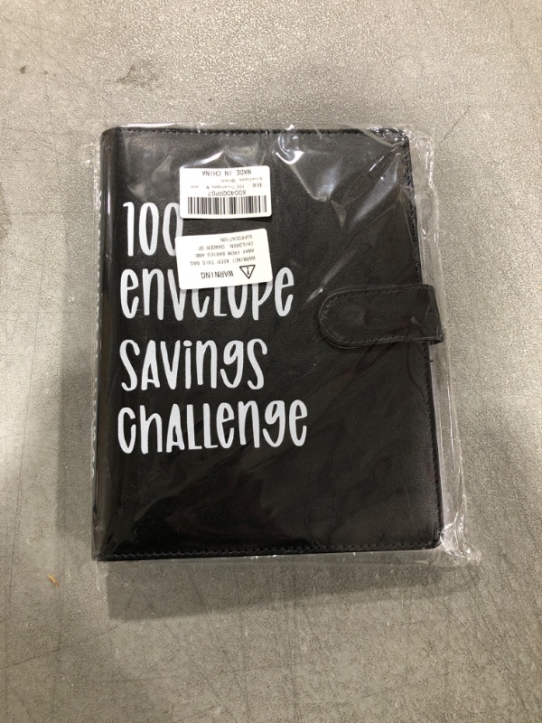 Photo 2 of 100 Envelopes Money Saving Challenge Binder,A5 Money Saving Budget Binder with Cash Envelopes - Savings Challenges Book for Planning and Saving $5,050 (Black)
