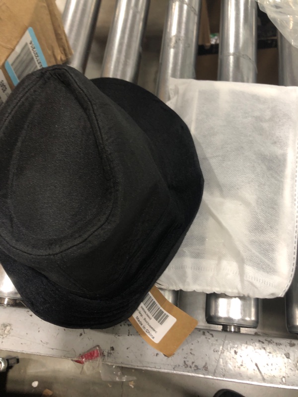 Photo 2 of 1920's Boys Gangster Costume Set - Short Brim Fedora Hat,Adjustable Suspenders with Pre-Tied Bow Tie, Old Man Eyebrows & Moustache,Nerd Fake Glasses for Kids & Child(Black Hat & Black Suspenders)
