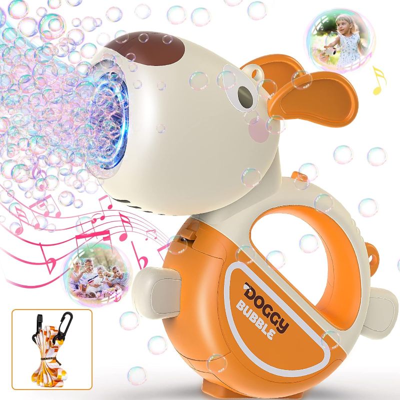 Photo 1 of Bubble Machine Gun for Kids, Bubble Blower with Music & Light for Toddlers, Portable Automatic Bubble Maker with Bubble Solution for 3 4 5 6 Years Old Boys Girls Summer Party Birthday Gifts (Yellow)