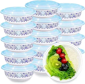 Photo 1 of 
(24oz) Round Meal Prep Containers,Plastic Meal Prep Bowls with Lids,Reusable Food Storage Containers,Disposable salad bento box sets,Stackable, Microwaveable, Fridge Safe.?25 Sets?
