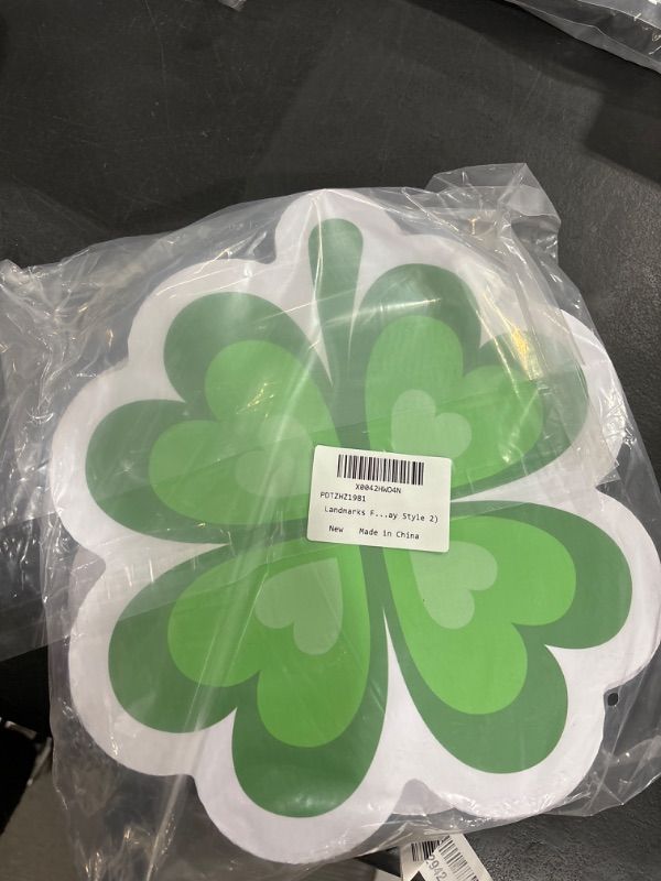 Photo 2 of 12 Pieces Shamrocks St. Patrick's Day Yard Sign with 24 Stakes Saint Patrick's Day Plastic Ornaments for Outdoor Decorations
