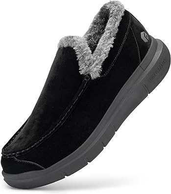 Photo 1 of FitVille Mens Wide House Slippers Non Slip Orthopedic Winter Slippers for Wide Feet Indoor & Outdoor-Air Cushion V3 SIZE 8.5
