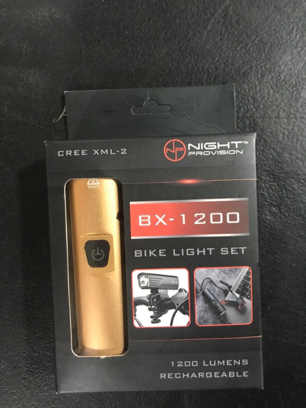 Photo 2 of BX-1200 Bike Light Set Powerful Front and Back Lights Rechargeable USB-C True 1200 Lumens for Night Riding Bicycle Headlight and Tail Light