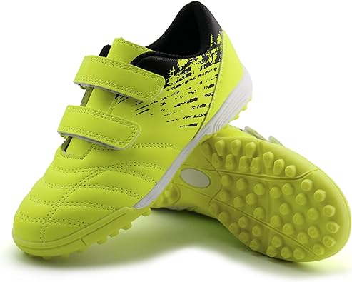 Photo 1 of brooman Kids Comfortable Turf Soccer Shoes Athletic Football Shoes (4,Lime)