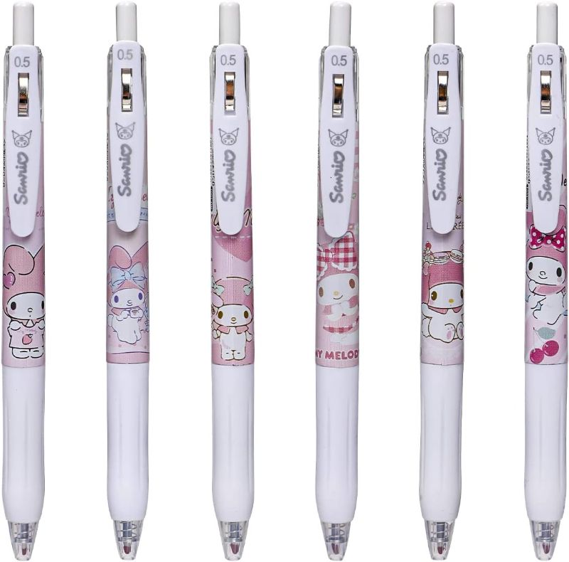 Photo 1 of G-Ahora Anime Cartoon Gel Pen 6 Pcs Kitty Pens Black 0.5mm Ballpoint Writing Pen School Supplies for Student-7
