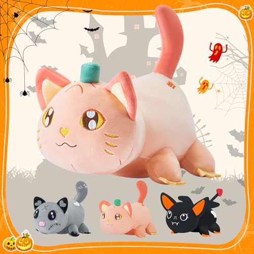 Photo 1 of Cat Plush Toys, 11" Halloween Cat Plush, Me Meow Cat Plush Doll Birthday,Cute and Soft Cat Toy, Pumpkin Plush Stuffed Animal Plushies, Party Gift for Kids Girlfriend and Friends