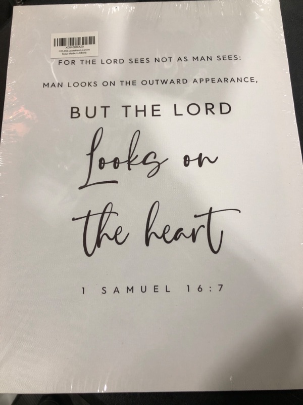 Photo 1 of 1 SAMUEL 16 : 7 CANVAS ART