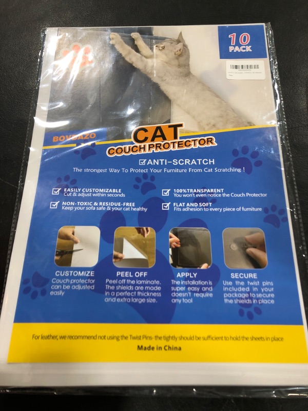 Photo 2 of 10 PCS Cat Scratch Furniture Protector for Leather, Cat Furniture Protector, Furniture Protectors from Cats, Cat Scratching Deterrent, Couch Guards for Cats, Strong Adhesion, No Residue