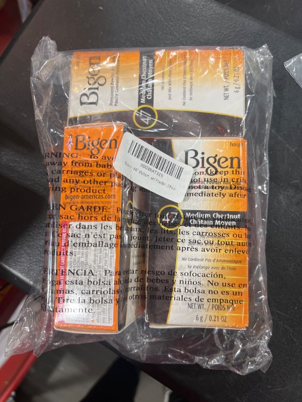 Photo 2 of #47 Medium Chestnut Bigen Permanent Powder - 3 Pack Medium Chestnut 0.21 Ounce (Pack of 3)