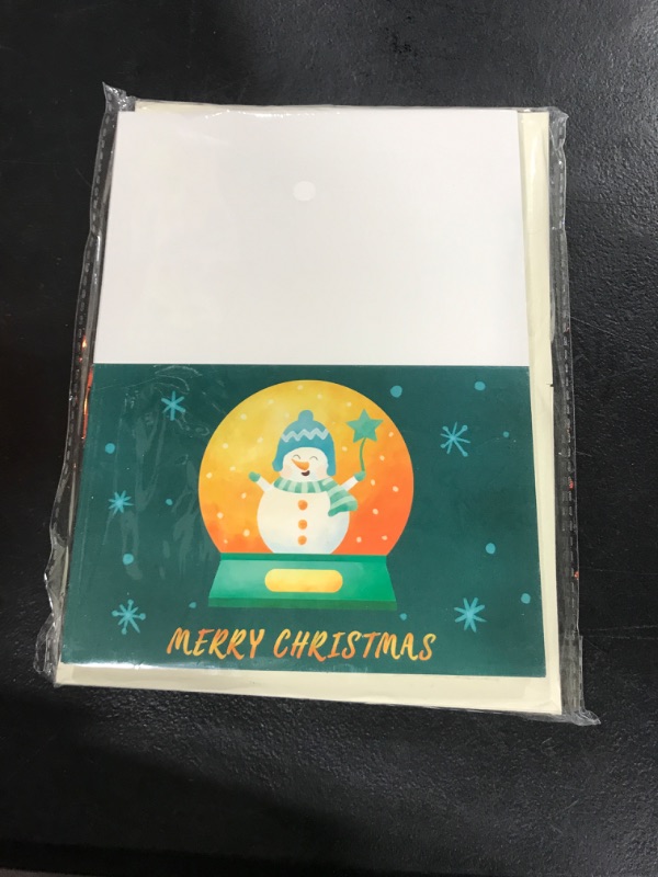 Photo 2 of Encham 24Pcs Christmas Cards Bulk with Envelopes, Christmas Holiday Cards, Gratitude Thank You Cards, White and Green