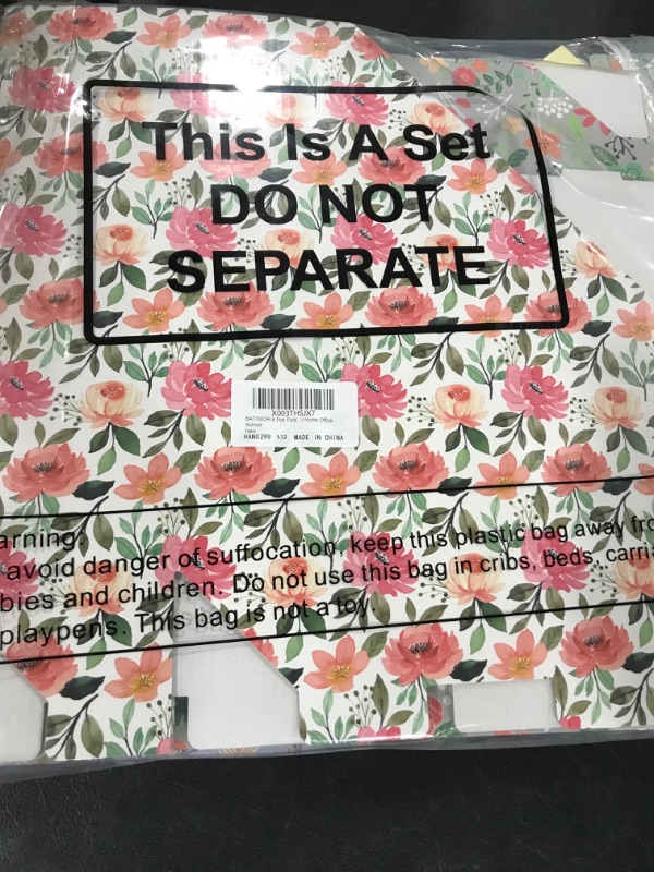 Photo 1 of Satinior 6 Pieces Cardboard Magazine Holders for Home Office Floral Pattern Magazine Storage Boxes with Label Stickers File Organizer Book Holders