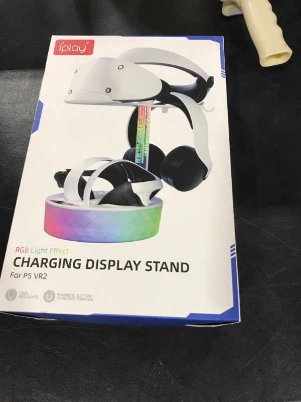 Photo 1 of Dxldfks Playstation VR2 Charging Dock, Charging Station for PS VR2 Accessories Controllers with Headset Holder Display Stand and RGB Light