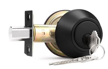 Photo 1 of  Probrico Front Door Entry Deadbolt Set, Flat Black, Keyed Alike 