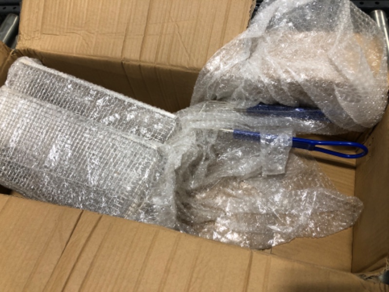 Photo 1 of 2PCS Deep Fryer Basket With Non-Slip Handle Heavy Duty Nickel Plated Iron Construction 13 1/4" x 6 1/2" x 6" Commercial Use