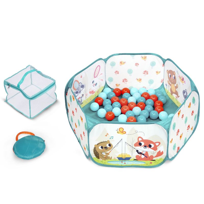 Photo 1 of B. toys- Ball Pit – 42 Colorful Balls – Foldable & Portable – Ball Pit Set for Toddlers, Kids – Mini Playspace – 1 Year + Theme 1