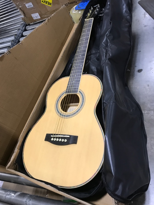 Photo 2 of Acoustic Electric Guitar ½ Scale 34” Steel String Spruce Wood w/Gig Bag, 4-Band EQ Control, Clip On and Onboard Tuner, Picks, Shoulder Strap for Beginners Students and Kids 34"