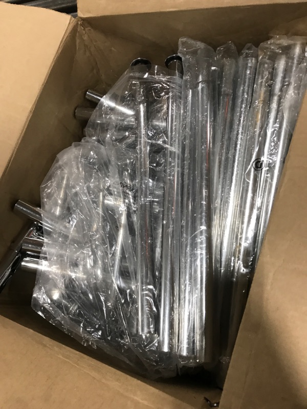 Photo 1 of HOUSE AGAIN Adjustable 2-in-1 Heavy Duty Garment Rack & Coat Rack, 66" L, Rolling Clothes Rack with Lockable Wheels, Sturdy Clothing Rack for Hanging Clothes, Commercial Grade, Freestanding, Chrome