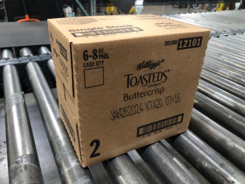 Photo 1 of  Kellogg's Toasteds Crackers, Party Snacks, Ready to Dip Snacks, Buttercrisp (6 Boxes), BEST BY 26 JAN 2024