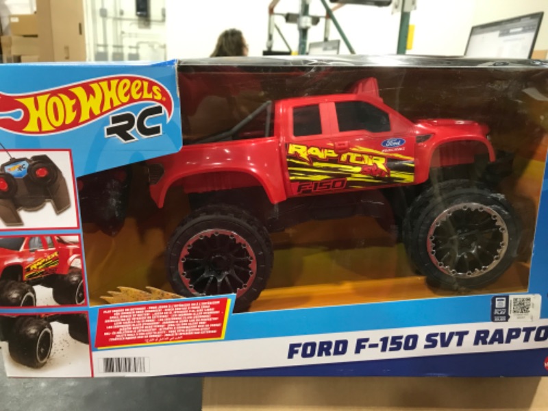 Photo 2 of ?Hot Wheels Remote Control Truck, Red Ford F-150 RC Vehicle With Full-Function Remote Control, Large Wheels & High-Performance Engine, 2.4 GHz With Range of 65 Feet HW FORD TRUCK RC