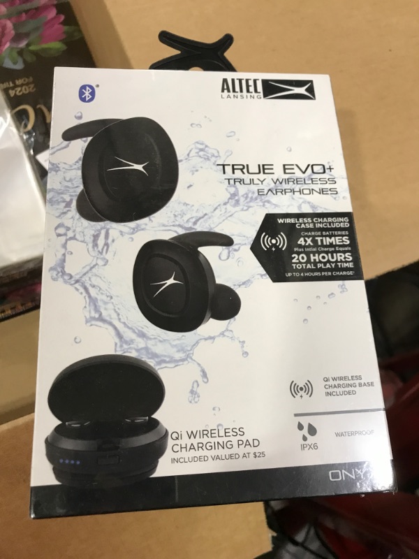 Photo 2 of Altec Lansing True Evo+ Truly Wireless Earphones, 4 Hours of Battery Life, Receive Up to 4 Charges on The Go, Access Siri or Google Voice Assistant via Bluetooth Through Your Smartphone, MZX659-BLK